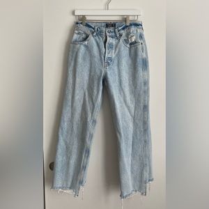 Abercrombie Women’s High Rise Ankle Straight Jeans